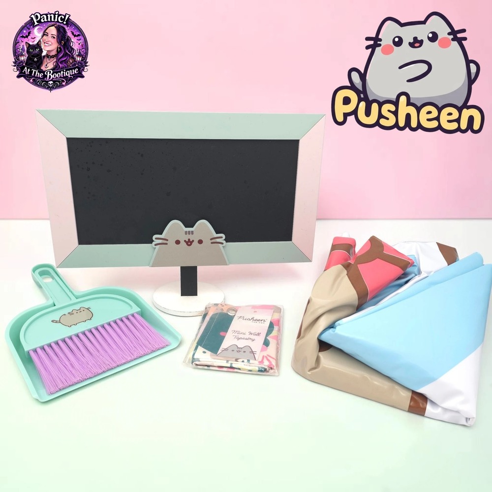 Pusheen‎ Cat Lifestyle Bundle Chalkboard Pool Float Dustpan Tapestry Mint Pink
